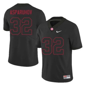#32 Mens College Football Replica Alabama Crimson Tide Alex Asparuhov Black Jerseys 155031-351
