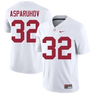 #32 Men's High School White College Football Alex Asparuhov Bama Jersey 405961-293