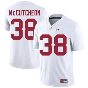 #38 Brody McCutcheon Alabama Replica White Men's College Football Jersey 894677-432