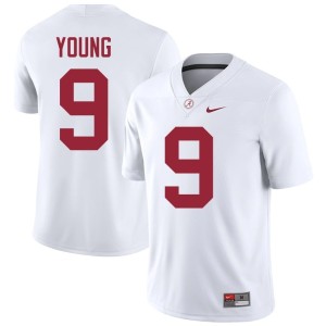 #9 White College Football Men's Alabama Bryce Young Embroidery Jerseys 570920-318