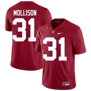#31 University of Alabama Cooper Mollison NCAA Crimson College Football Mens Jerseys 778307-114