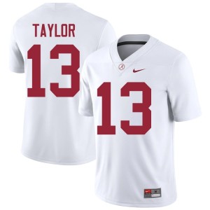#13 White Mens College Football Limited Ivan Taylor UA Jerseys 790164-455