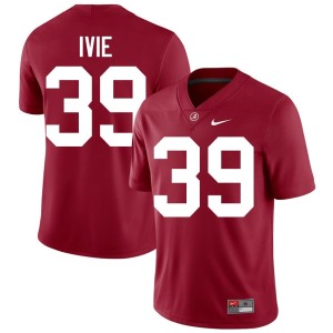 #39 Crimson Stitched College Football Crimson Tide Men Jake Ivie Jerseys 783542-586