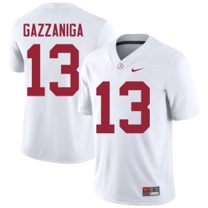 #13 UA Mens White John Gazzaniga Player College Football Jersey 739409-198