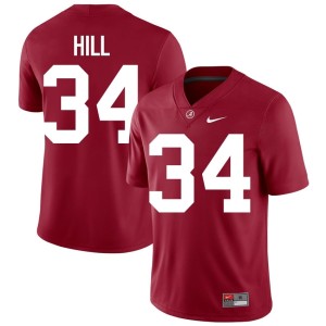 #34 London Hill 2026-27 Go Bama Men's College Football Crimson Jerseys 846134-539