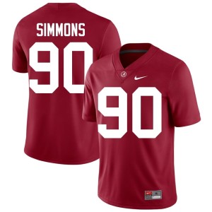 #90 London Simmons College Football Bama Limited Crimson Mens Jersey 419955-529