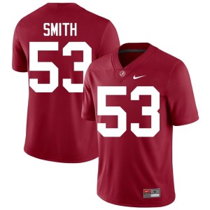 #53 Mac Smith NCAA UA Crimson Tide Mens Crimson College Football Jerseys 732477-623