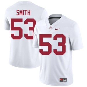#53 College Football Mac Smith UA Crimson Tide White University Men's Jersey 334863-633