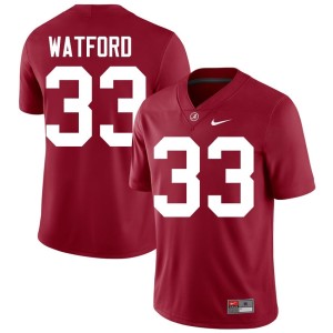 #33 NCAA Adam Watford College Football Alabama Crimson Men's Jersey 541922-836