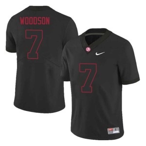 #7 Caleb Woodson College Football The Tide Black University Mens Jersey 417781-575