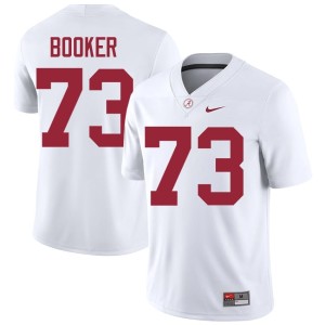 #73 College Football Chris Booker University of Alabama Game Men White Jerseys 890515-661