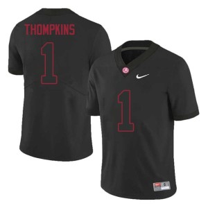 #1 Bama College Football Men's Black NCAA Devan Thompkins Jersey 317428-297