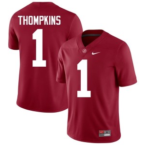 #1 Bama NCAA Men's Crimson College Football Devan Thompkins Jerseys 540818-804