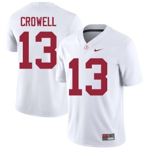 #13 2026-27 Roll Tide White EJ Crowell College Football Men Jerseys 961739-568