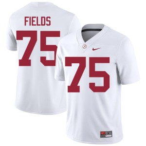 #75 Ethan Fields University Men's College Football Alabama White Jersey 768775-540
