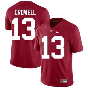 #13 2026-27 The Tide Men's Ezavier Crowell College Football Crimson Jerseys 406898-578