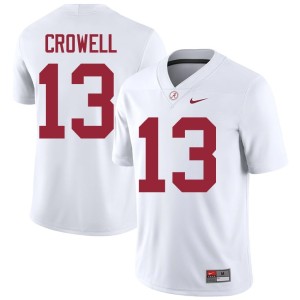 #13 Ezavier Crowell College Football Alumni Alabama White Men's Jerseys 108403-992