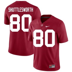 #80 Crimson Men Jaxon Shuttlesworth Player College Football Alabama Crimson Tide Jersey 964981-353