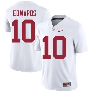 #10 Jireh Edwards Alabama College Football Official White Men Jersey 920706-810
