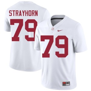 #79 Game Men Kaden Strayhorn White College Football Crimson Tide Jersey 466171-854