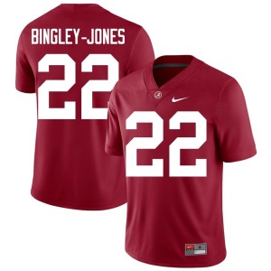 #22 Crimson Stitched College Football Men Kedrick Bingley-Jones Bama Jersey 304459-577