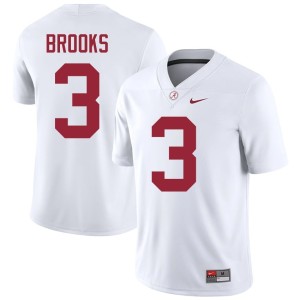 #3 Lotzeir Brooks Limited College Football White Mens UA Jersey 156104-243