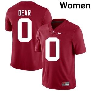#0 College Football Women's Bama Crimson AK Dear Replica Jerseys 135979-595
