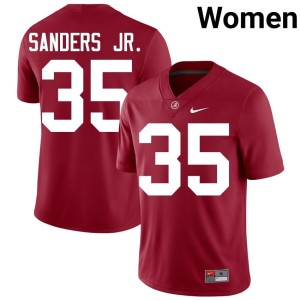 #35 Crimson Official University of Alabama Abduall Sanders Jr. Women College Football Jerseys 281607-627
