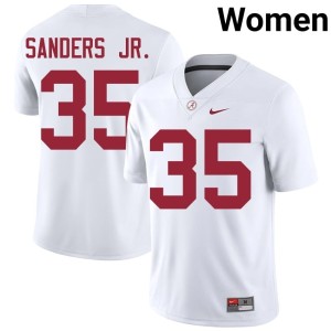 #35 Replica White Womens Abduall Sanders Jr. Alabama Crimson Tide College Football Jersey 138535-386