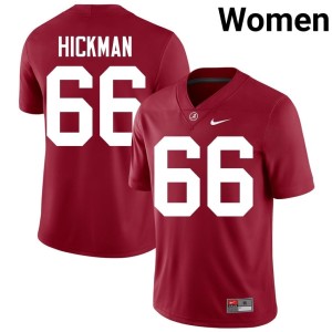 #66 Women's Bama College Football Baker Hickman Crimson 2026 Jerseys 920798-929