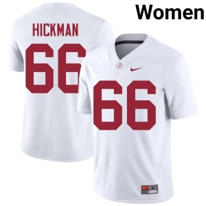 #66 Go Bama College Football Women Baker Hickman Limited White Jersey 822306-509