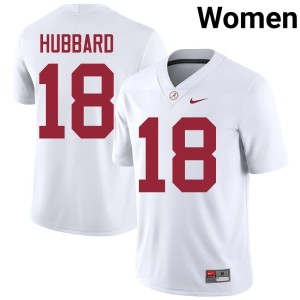 #18 White Women Bama Bray Hubbard High School College Football Jerseys 511852-253