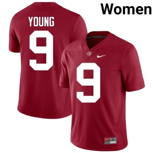 #9 College Football Crimson Bama Bryce Young Womens NCAA Jersey 390815-131