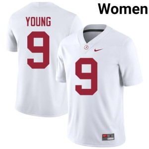 #9 White 2026 Womens Roll Tide College Football Bryce Young Jerseys 873185-350