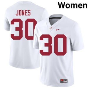 #30 College Football Bama Women Cayden Jones High School White Jerseys 679098-578