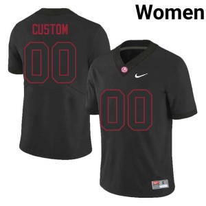 #00 Black Custom Alabama Crimson Tide Women's College Football Stitched Jerseys 699302-876