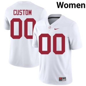 #00 Bama Women College Football Game White Custom Jersey 435461-762