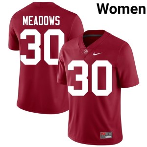 #30 Bama 2026 Women College Football Crimson Derek Meadows Jersey 636970-889