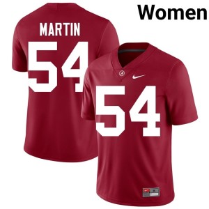 #54 JD Martin College Football NCAA Crimson Women's UA Crimson Tide Jerseys 400546-536
