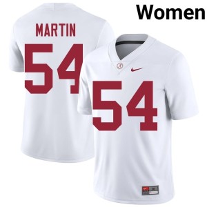 #54 Game Roll Tide JD Martin Women's College Football White Jerseys 164418-820