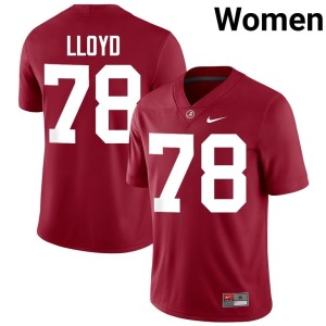 #78 Bama Crimson Women's Jackson Lloyd College Football Limited Jersey 582489-584