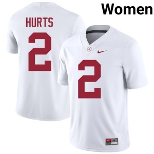 #2 Jalen Hurts Womens White 2026-27 College Football Crimson Tide Jerseys 537994-908