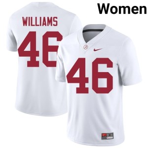 #46 College Football Jay Williams Women White UA Crimson Tide High School Jerseys 490167-160