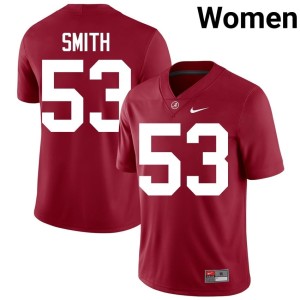 #53 Bama Mac Smith 2026 Crimson College Football Women Jerseys 618090-841