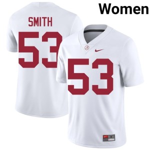 #53 Womens College Football Alabama White 2026-27 Mac Smith Jerseys 885096-365
