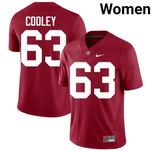 #63 UA Crimson Tide College Football Replica Bryson Cooley Crimson Women Jerseys 827922-511