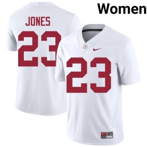 #23 Women White Stitched UA College Football Cayden Jones Jerseys 150139-240