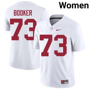 #73 Chris Booker White Replica Women's University of Alabama College Football Jersey 936836-378