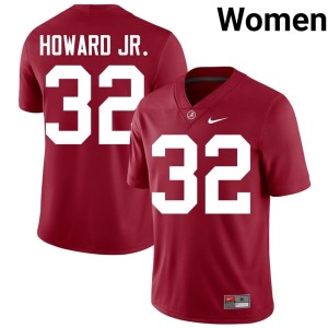 #32 College Football Crimson Corey Howard Jr. Limited Women's The Tide Jerseys 500201-956