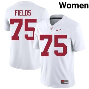#75 Alumni Ethan Fields White Bama College Football Women's Jersey 758043-713